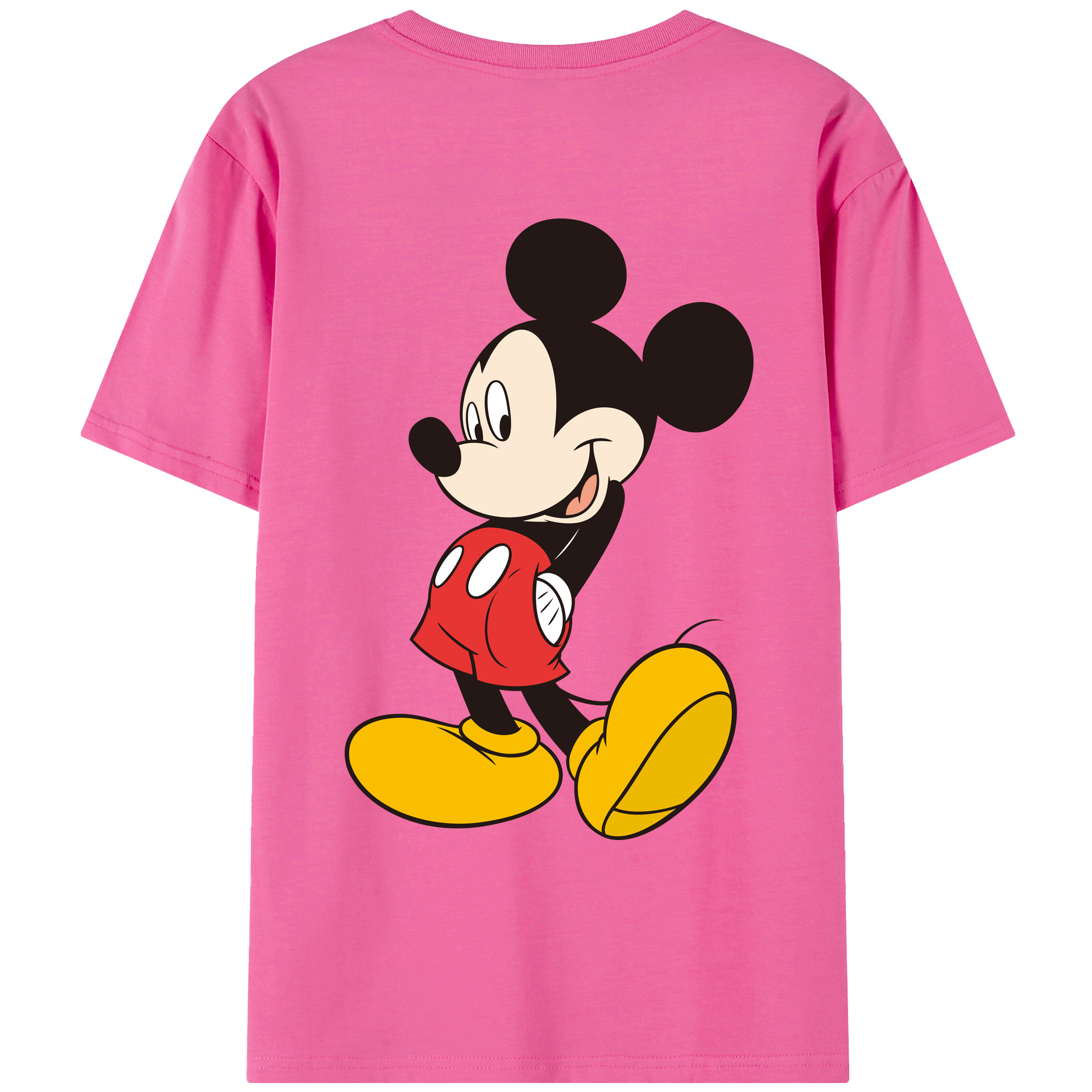 （画像用） ミッキーマウス Mickey Mouse レディース半袖Tシャツ(バックプリント)